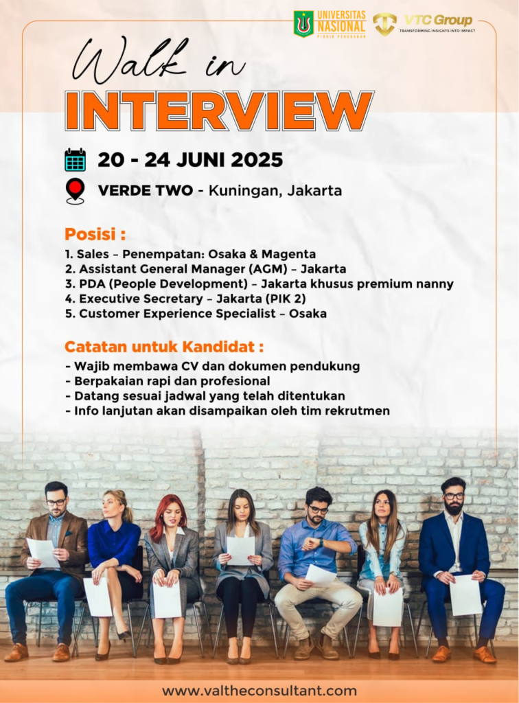 WALK IN INTERVIEW VTC GROUP – CDC UNAS